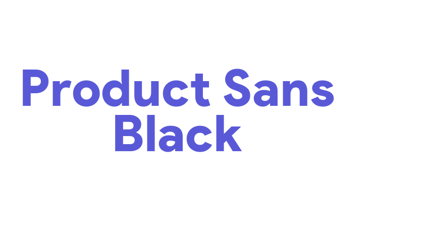 Product Sans Black Font