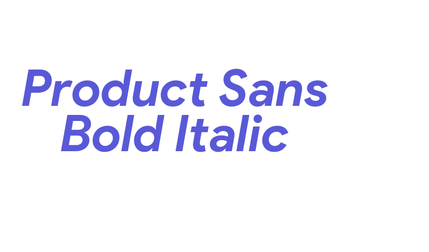 Product Sans Bold Italic Font