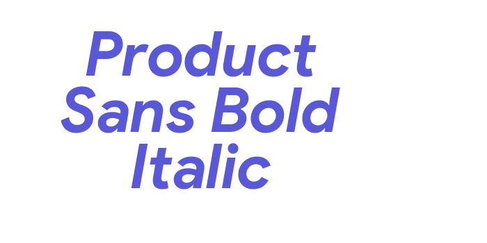 Product Sans Bold Italic Font Download