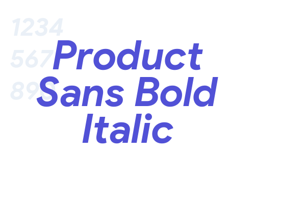 Product Sans Bold Italic