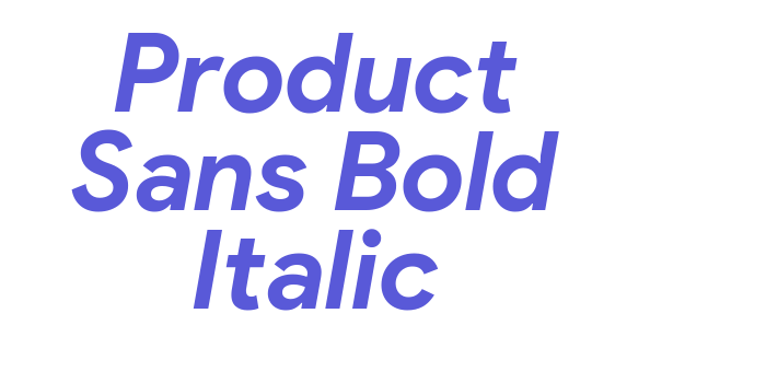 Product Sans Bold Italic Font