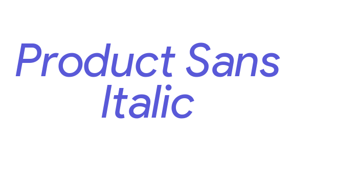 Product Sans Italic Font Download