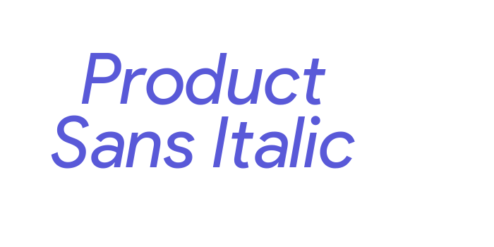 Product Sans Italic Font