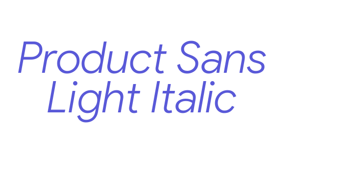 Product Sans Light Italic Font Download