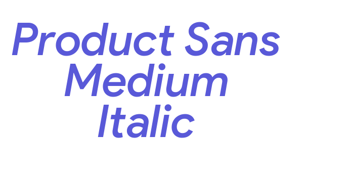 Product Sans Medium Italic Font Download