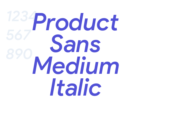 Product Sans Medium Italic