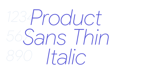 Product Sans Thin Italic-font-download