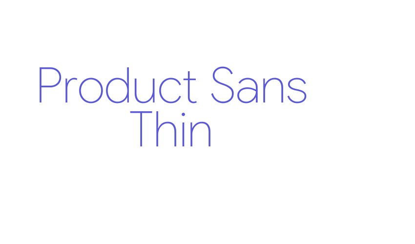 Product Sans Thin Font