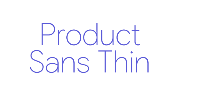 Product Sans Thin Font