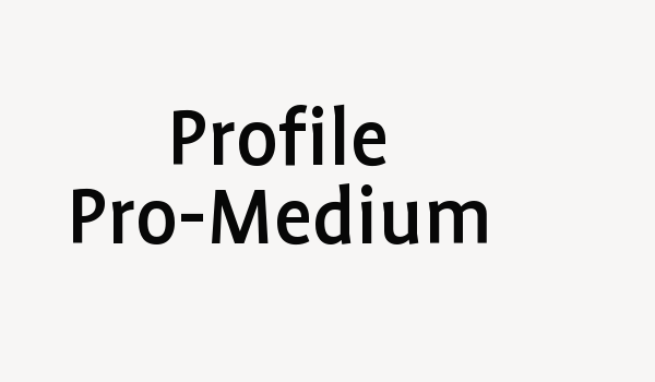 Profile Pro-Medium Font