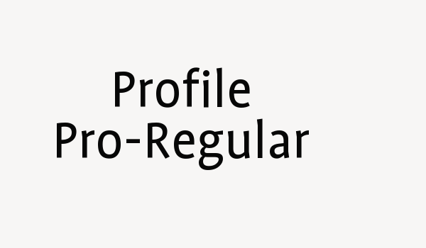 Profile Pro-Regular Font