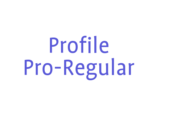 Profile Pro-Regular Font