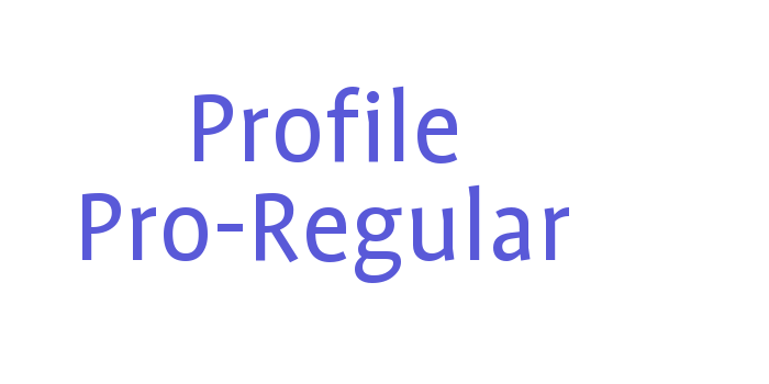 Profile Pro-Regular Font