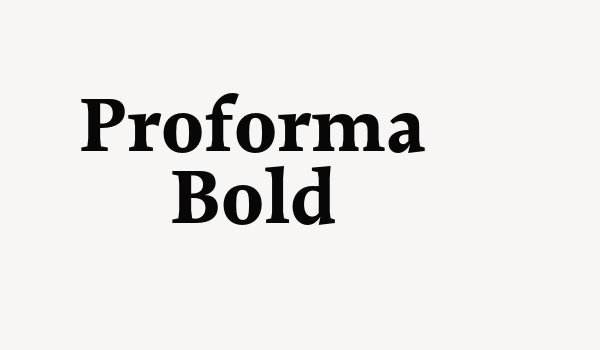 Proforma Bold Font