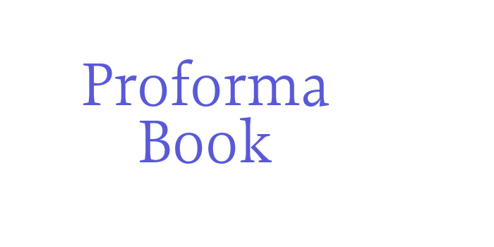 Proforma Book Font Download