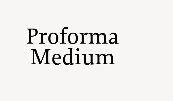 Proforma Medium Font