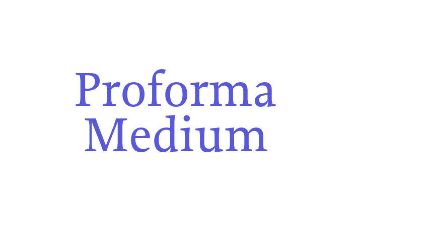 Proforma Medium Font