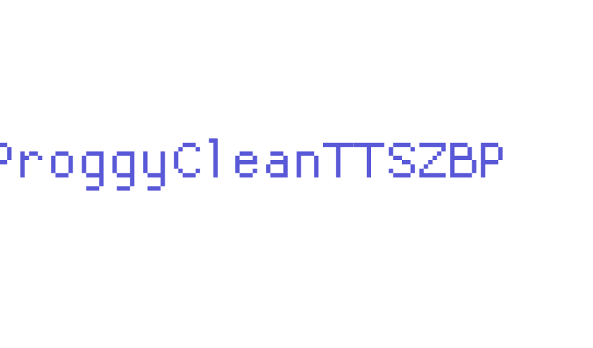 ProggyCleanTTSZBP Font