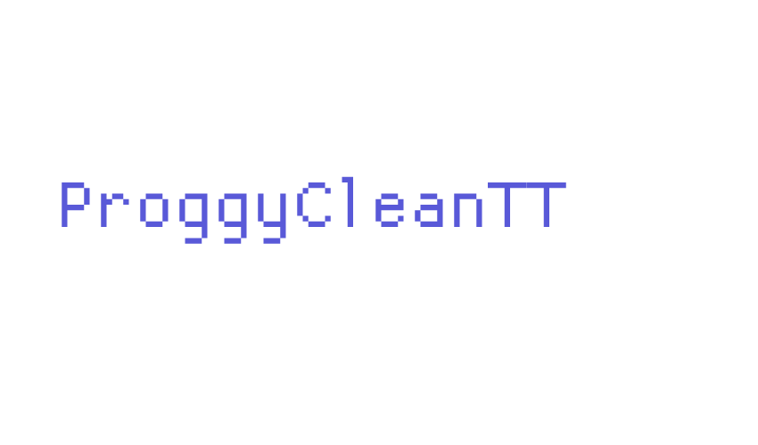 ProggyCleanTT Font