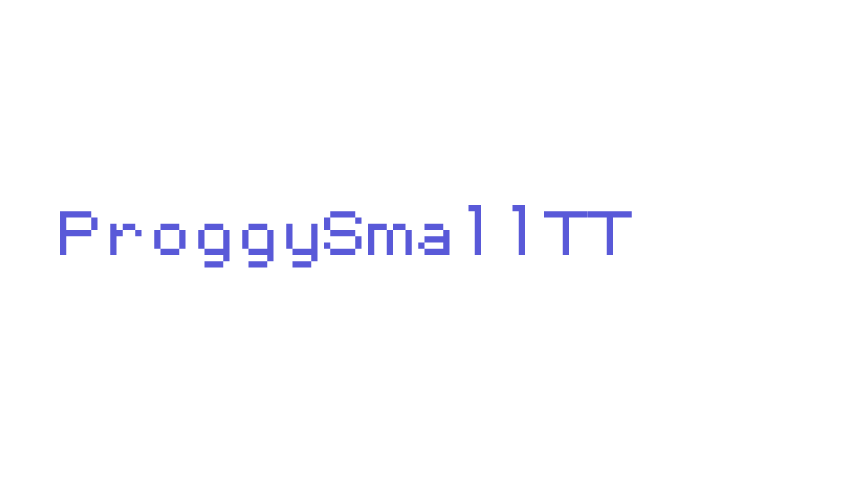 ProggySmallTT Font