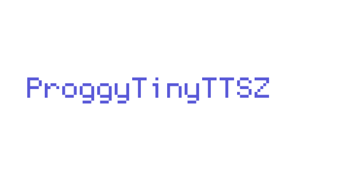 ProggyTinyTTSZ Font Download