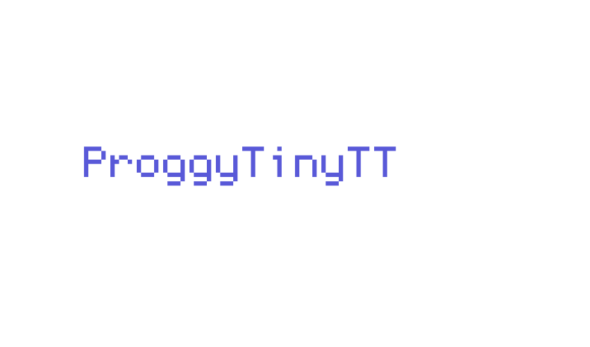 ProggyTinyTT Font Download