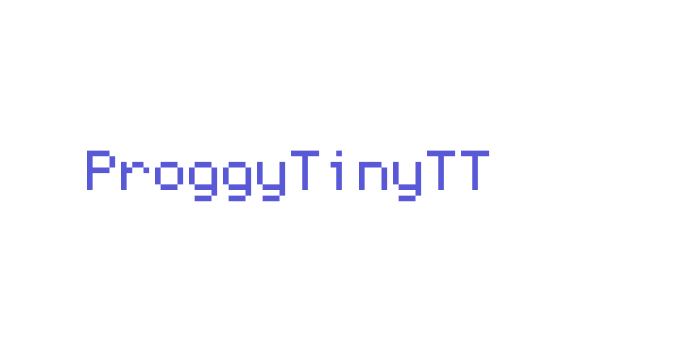 ProggyTinyTT Font Download