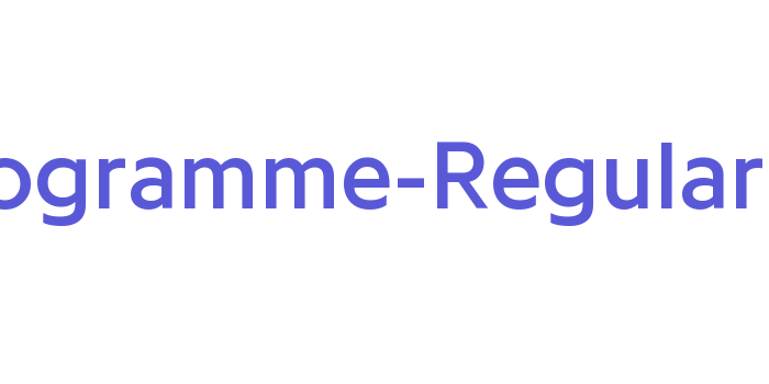 Programme-Regular Font Download