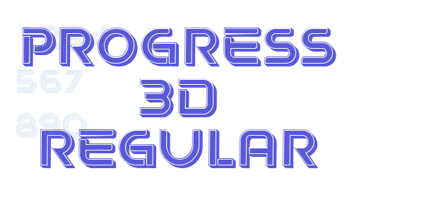 Progress 3D Regular font