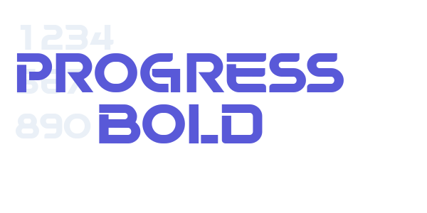 Progress Bold font free