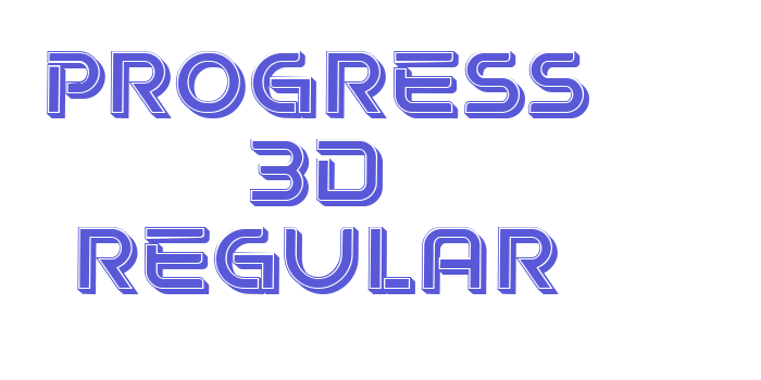 Progress 3D Regular Font Download