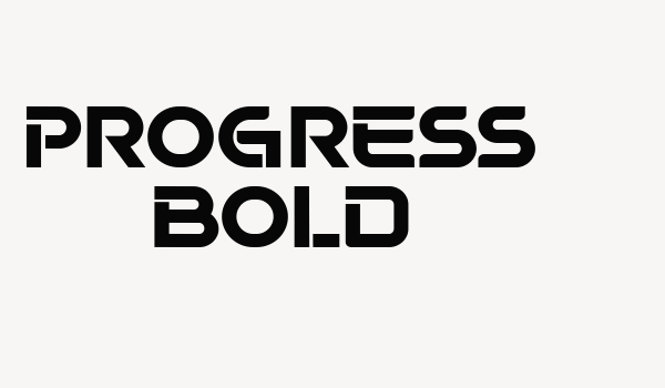 Progress Bold Font