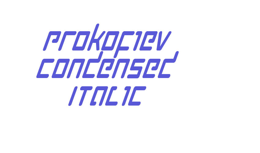 Prokofiev Condensed Italic Font Download