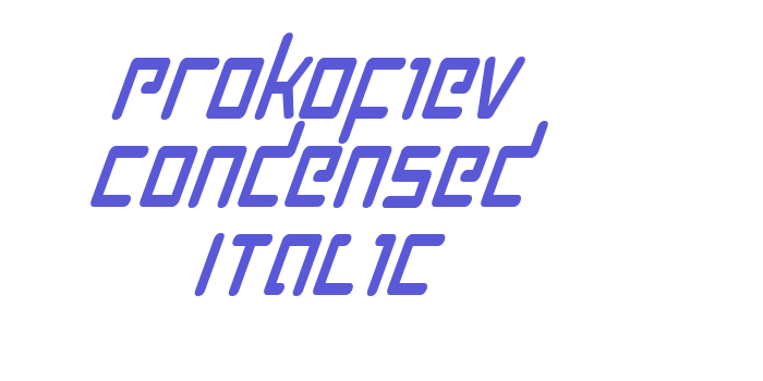 Prokofiev Condensed Italic Font Download