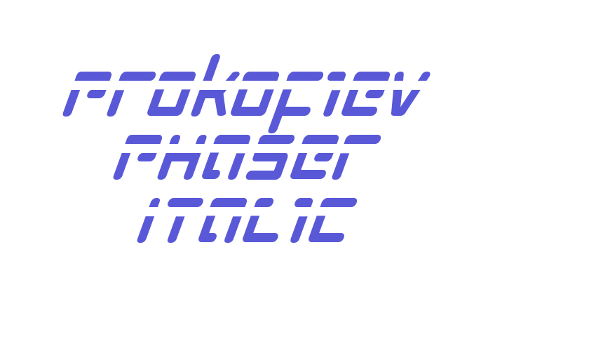 Prokofiev Phaser Italic Font Download