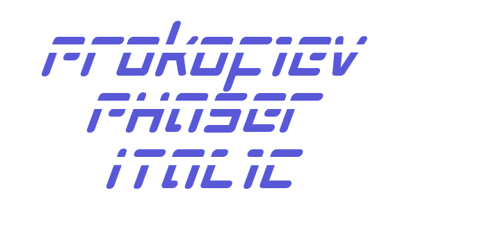 Prokofiev Phaser Italic Font Download