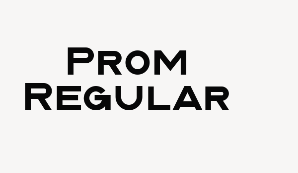 Prom Regular Font