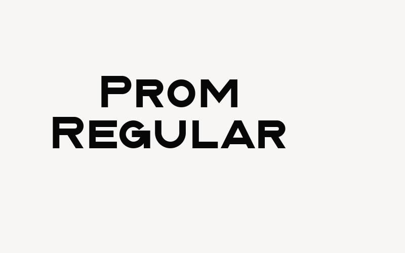 Prom Regular Font