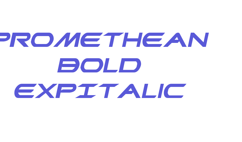 Promethean Bold ExpItalic Font