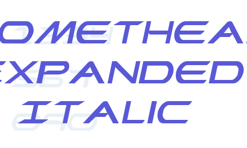 Promethean Expanded Italic Font