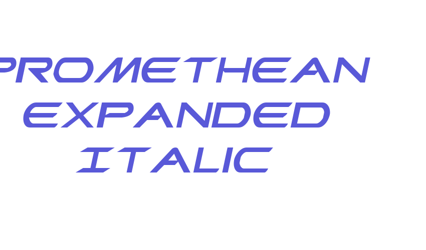 Promethean Expanded Italic Font