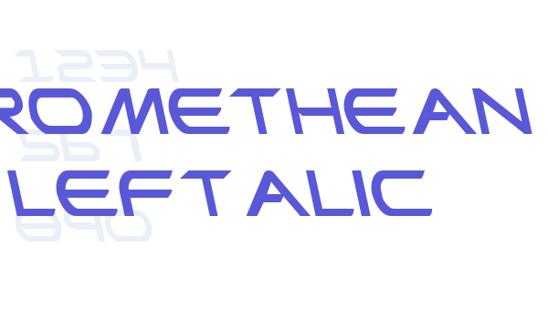 Promethean Leftalic font free