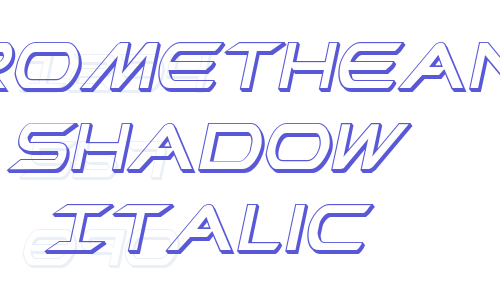 Promethean Shadow Italic Font