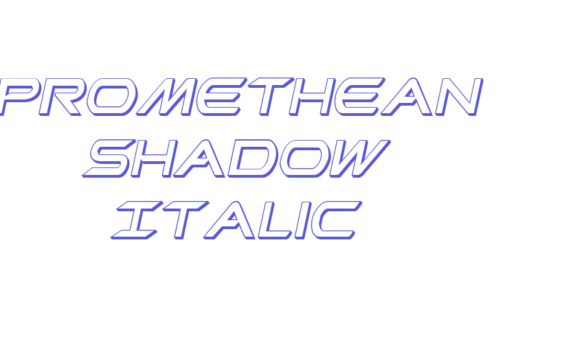 Promethean Shadow Italic Font