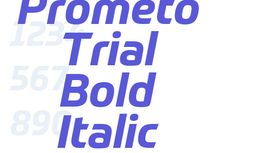 Prometo Trial Bold Italic Font Download