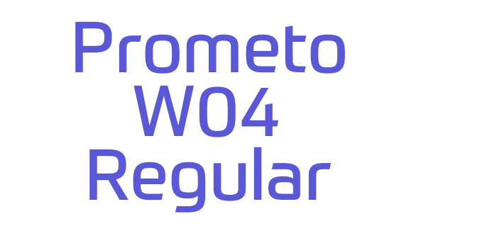 Prometo W04 Regular Font