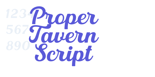 Proper Tavern Script font free