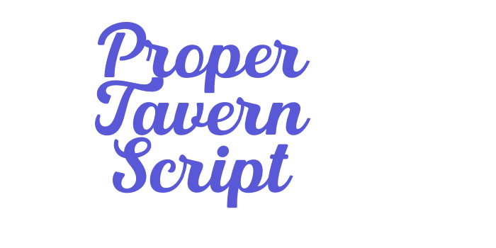 Proper Tavern Script Font Download