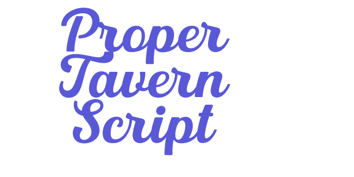 Proper Tavern Script Font