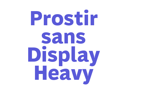 Prostir sans Display Heavy Font